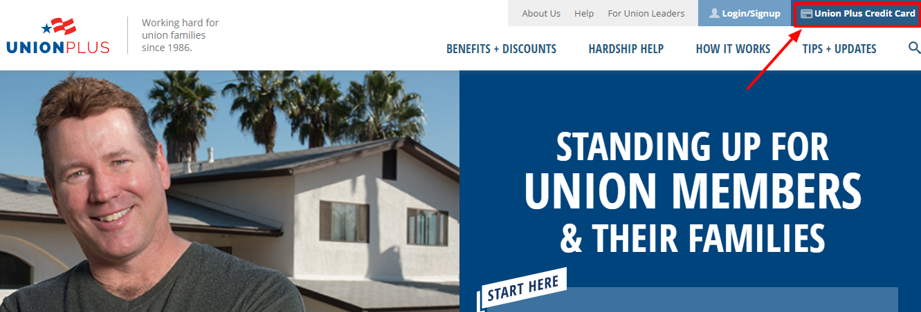 Application for Union Plus credit card