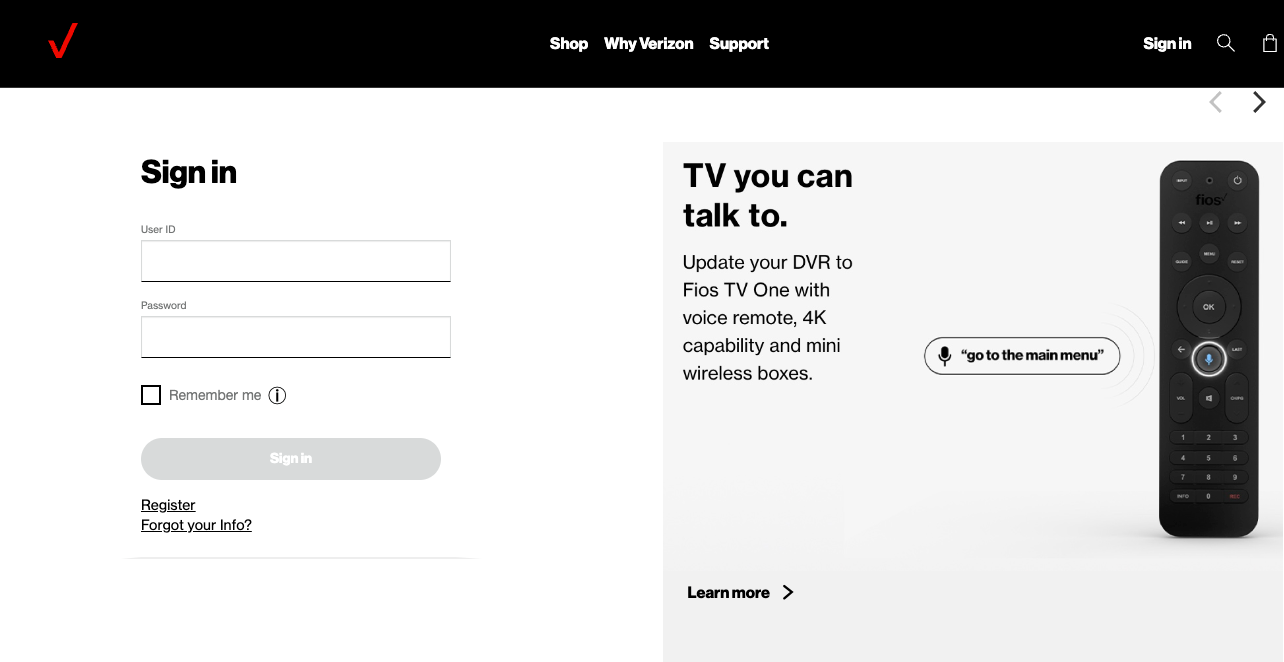 My Verizon Login at guide