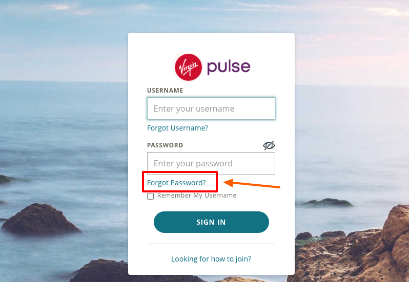 virgin pulse member forgot password