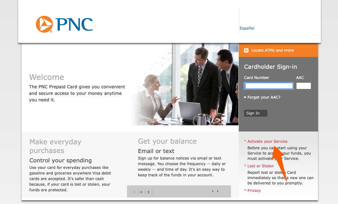 Activate your pnc prepaid card service